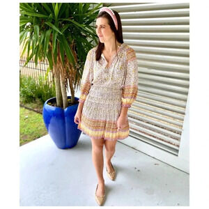 Current Air Los Angeles Ruched Long Sleeve Dress Size Medium